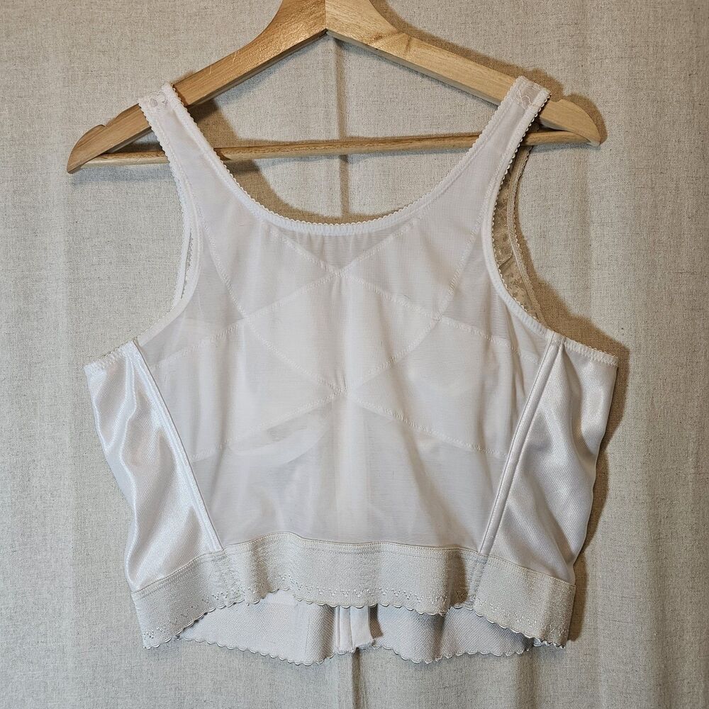 Exquisite Form 42C Bra Ful-Ly 7565 White Longline Wireless Front Closure Boning - Picture 4 of 11